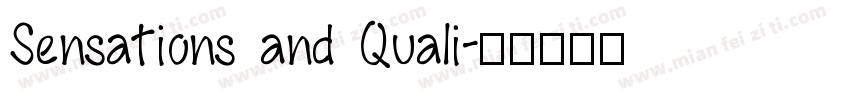 Sensations and Quali字体转换